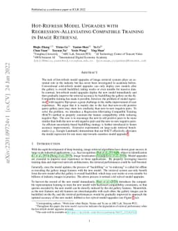 Hot-Refresh Model Upgrades with Regression-Alleviating Compatible
  Training in Image Retrieval