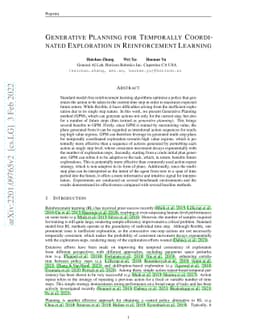 Generative Planning for Temporally Coordinated Exploration in
  Reinforcement Learning