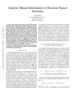 Analytic Mutual Information in Bayesian Neural Networks