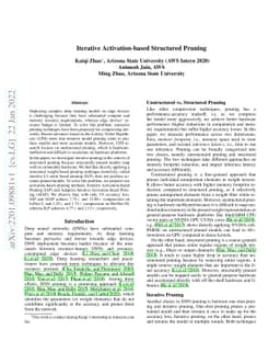 Iterative Activation-based Structured Pruning