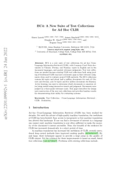 HC4: A New Suite of Test Collections for Ad Hoc CLIR