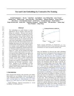 Text and Code Embeddings by Contrastive Pre-Training