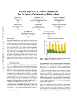 Carbon Explorer: A Holistic Approach for Designing Carbon Aware
  Datacenters