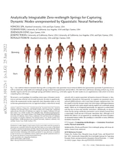 Analytically Integratable Zero-restlength Springs for Capturing Dynamic
  Modes unrepresented by Quasistatic Neural Networks