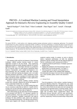 PREVIS -- A Combined Machine Learning and Visual Interpolation Approach
  for Interactive Reverse Engineering in Assembly Quality Control