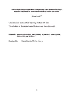 Technological Approach to Mind Everywhere (TAME): an
  experimentally-grounded framework for understanding diverse bodies and minds