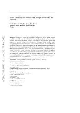 Main Product Detection with Graph Networks for Fashion