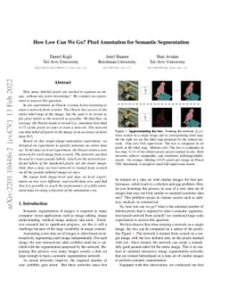 How Low Can We Go? Pixel Annotation for Semantic Segmentation
