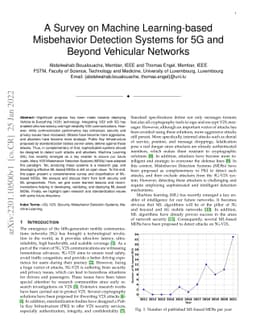 A Survey on Machine Learning-based Misbehavior Detection Systems for 5G
  and Beyond Vehicular Networks