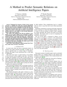 A Method to Predict Semantic Relations on Artificial Intelligence Papers