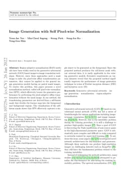 Image Generation with Self Pixel-wise Normalization