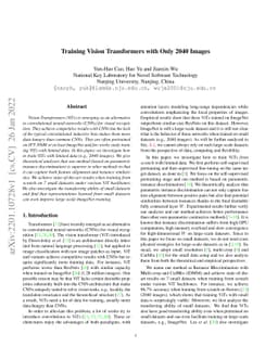 Training Vision Transformers with Only 2040 Images