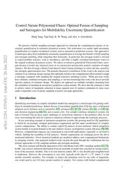 Control Variate Polynomial Chaos: Optimal Fusion of Sampling and
  Surrogates for Multifidelity Uncertainty Quantification