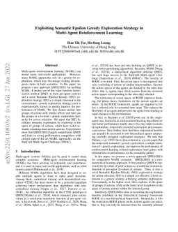 Exploiting Semantic Epsilon Greedy Exploration Strategy in Multi-Agent
  Reinforcement Learning