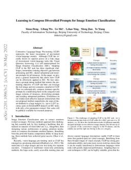 Learning to Compose Diversified Prompts for Image Emotion Classification