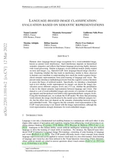 Language-biased image classification: evaluation based on semantic
  representations