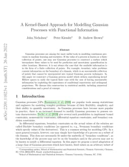 A Kernel-Based Approach for Modelling Gaussian Processes with Functional Information