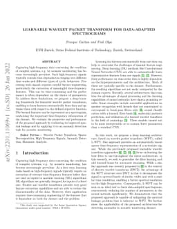 Learnable Wavelet Packet Transform for Data-Adapted Spectrograms