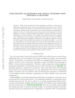 Post-training Quantization for Neural Networks with Provable Guarantees