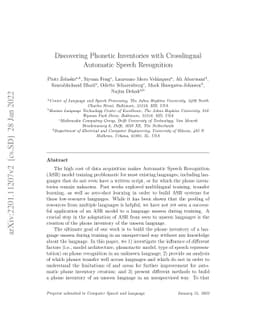 Discovering Phonetic Inventories with Crosslingual Automatic Speech
  Recognition