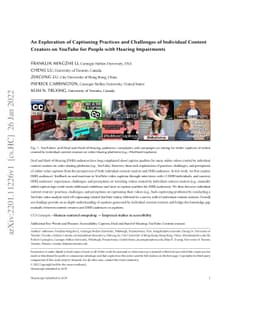 An Exploration of Captioning Practices and Challenges of Individual
  Content Creators on YouTube for People with Hearing Impairments