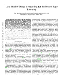 Data-Quality Based Scheduling for Federated Edge Learning