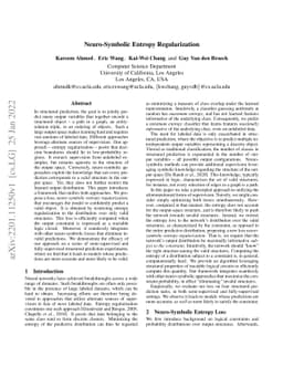 Neuro-Symbolic Entropy Regularization
