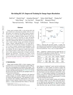 Revisiting RCAN: Improved Training for Image Super-Resolution