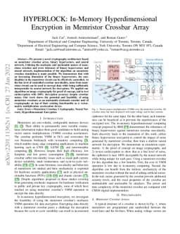 HYPERLOCK: In-Memory Hyperdimensional Encryption in Memristor Crossbar
  Array