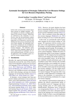 Systematic Investigation of Strategies Tailored for Low-Resource
  Settings for Low-Resource Dependency Parsing