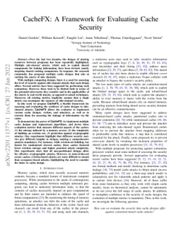 CacheFX: A Framework for Evaluating Cache Security