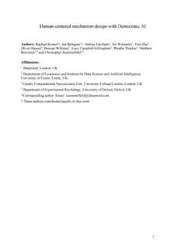 Human-centered mechanism design with Democratic AI