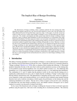 The Implicit Bias of Benign Overfitting