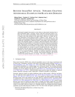 Beyond ImageNet Attack: Towards Crafting Adversarial Examples for
  Black-box Domains