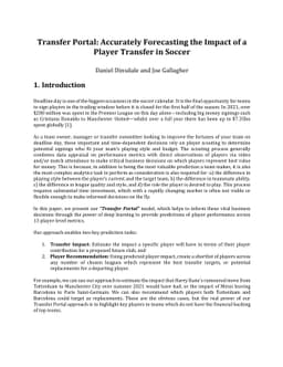 Transfer Portal: Accurately Forecasting the Impact of a Player Transfer
  in Soccer