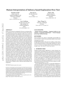 Human Interpretation of Saliency-based Explanation Over Text