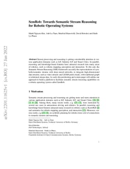 SemRob: Towards Semantic Stream Reasoning for Robotic Operating Systems