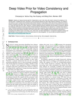 Deep Video Prior for Video Consistency and Propagation