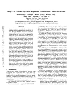 DropNAS: Grouped Operation Dropout for Differentiable Architecture
  Search