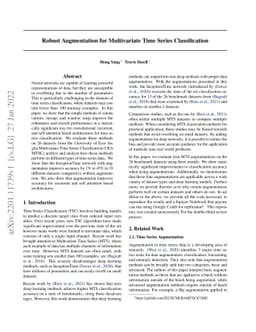 Robust Augmentation for Multivariate Time Series Classification