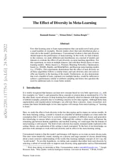 The Effect of Diversity in Meta-Learning