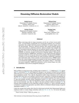 Denoising Diffusion Restoration Models