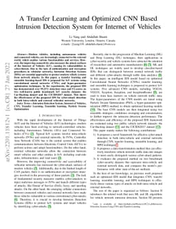A Transfer Learning and Optimized CNN Based Intrusion Detection System
  for Internet of Vehicles