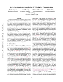 GC3: An Optimizing Compiler for GPU Collective Communication