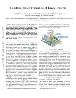 Constraint-based Formation of Drone Swarms
