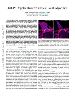 DICP: Doppler Iterative Closest Point Algorithm