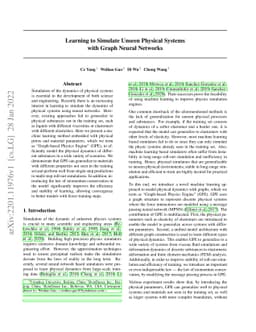 Learning to Simulate Unseen Physical Systems with Graph Neural Networks