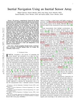 Inertial Navigation Using an Inertial Sensor Array