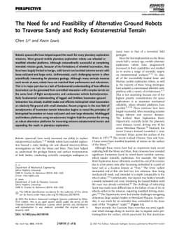 The need for and feasibility of alternative ground robots to traverse
  sandy and rocky extraterrestrial terrain