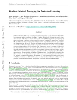 Gradient Masked Averaging for Federated Learning